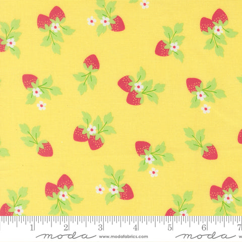 Fruit Salad Sunshine Strawberries Yardage by Corey Yoder for Moda Fabrics