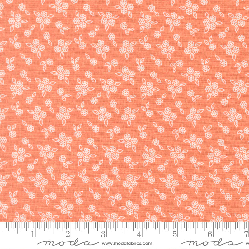 Pastel Prairie Coral Petals Yardage by Heather Briggs for Moda Fabrics