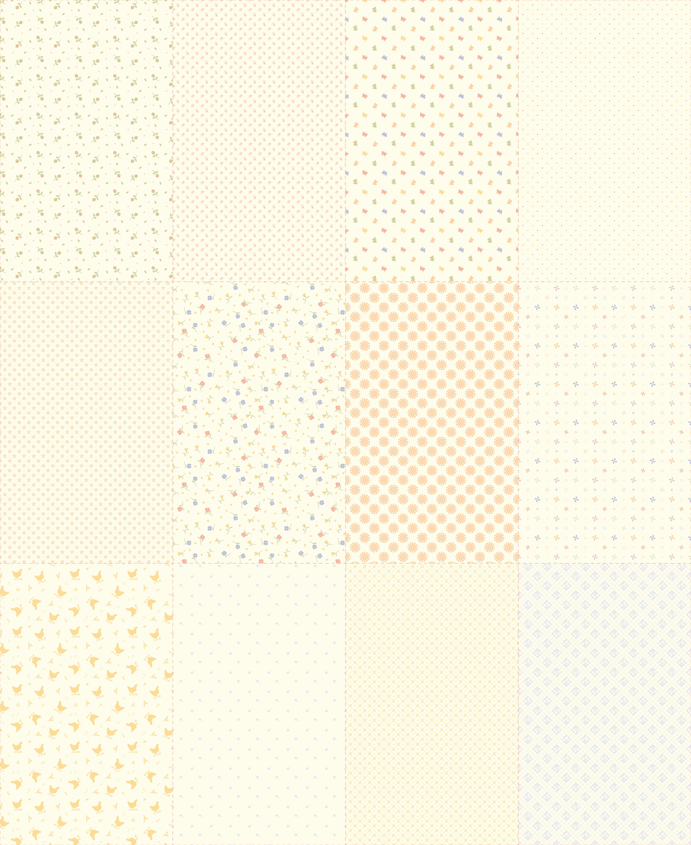Pastel Prairie Low Volume Sampler Panel by Heather Briggs for Moda Fabrics