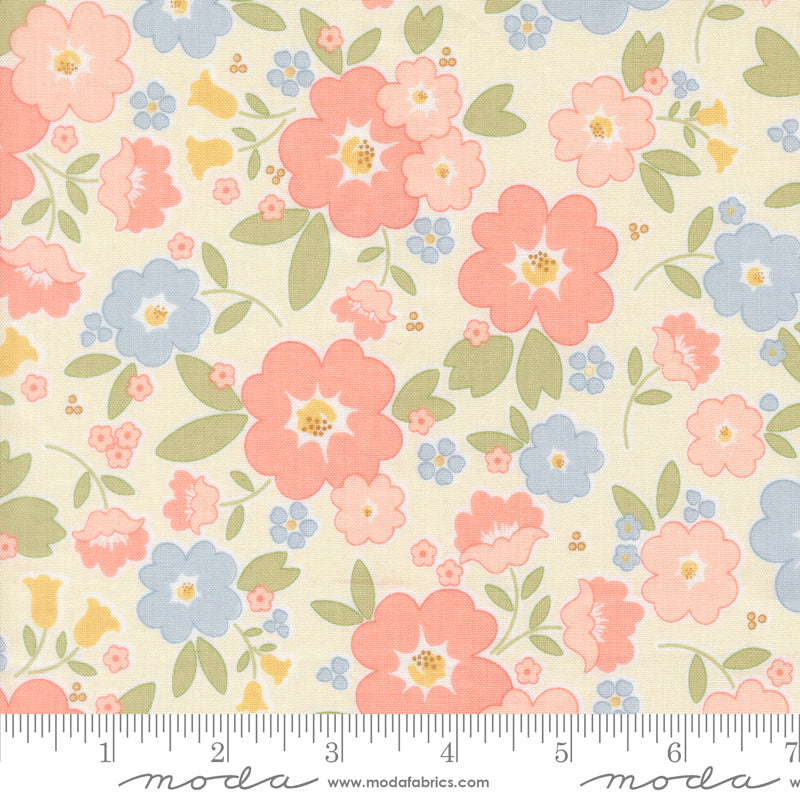 Handmade Sweetness Porcelain Vintage Blooms Yardage by Heather Briggs for Moda Fabrics