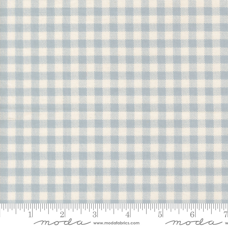 Handmade Sweetness Powder Blue Checks Yardage by Heather Briggs for Moda Fabrics