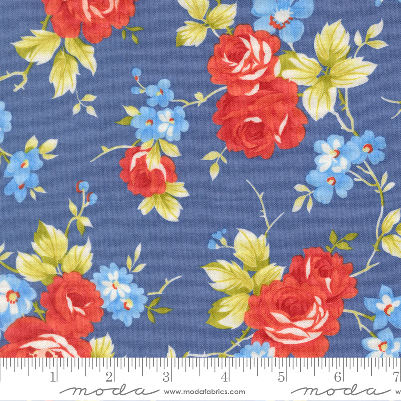 Rosie Denim Jeans Country Rose Yardage by Fig Tree & Co. for Moda Fabrics