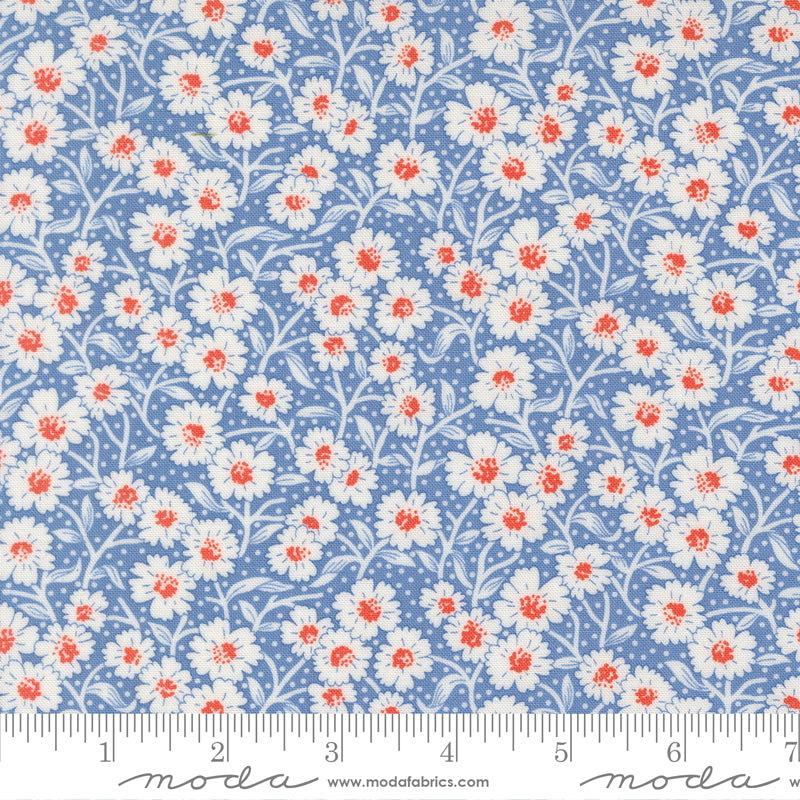 Rosie Blueberry Picnic Bloom Yardage by Fig Tree & Co. for Moda Fabrics