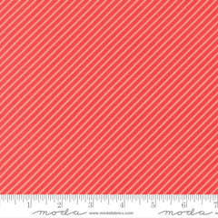 Delightfully Yours Geranium Stripe Yardage by Sherri & Chelsi for Moda Fabrics