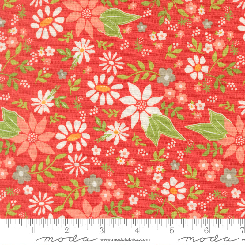 Poinsettia & Pear Geranium Poinsettia Yardage by Sherri & Chelsi for Moda Fabrics