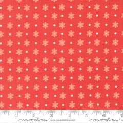 Poinsettia & Pear Geranium Daisy Dot Yardage by Sherri & Chelsi for Moda Fabrics