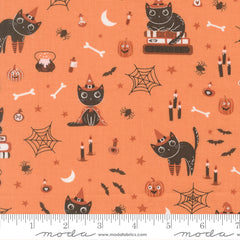 Purrs & Boos Pumpkin Cats Yardage by Elena Amo for Moda Fabrics