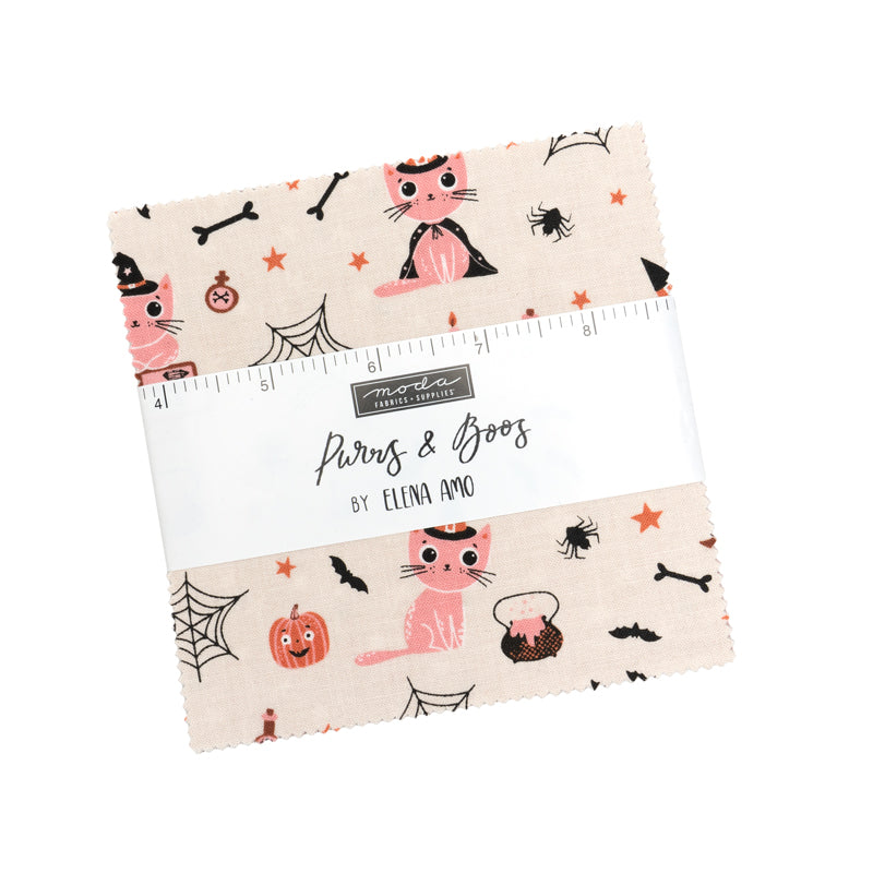 Purrs & Boos Charm Pack by Elena Amo for Moda Fabrics