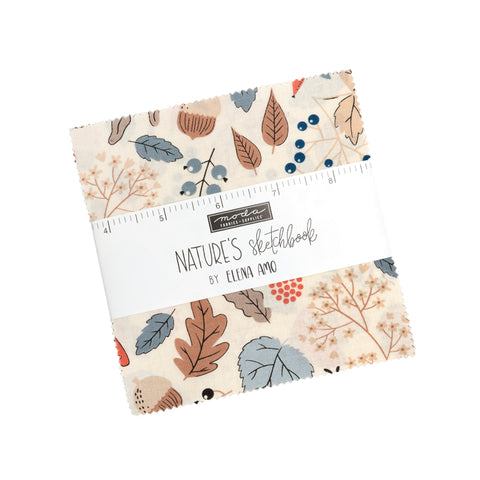PREORDER Nature's Sketchbook Charm Pack by Elena Amo for Moda Fabrics