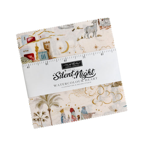 PREORDER Silent Night Charm Pack by Watercolour Heart for Moda Fabrics