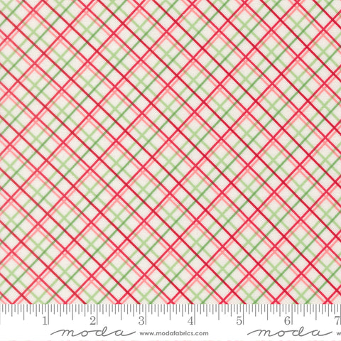 Merrily On High Snow Pretty Plaid Paper Yardage by Sweetfire Road for Moda Fabrics