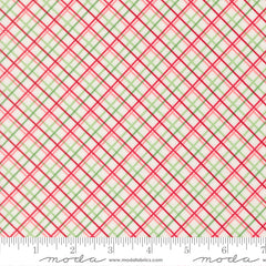 Merrily On High Snow Pretty Plaid Paper Yardage by Sweetfire Road for Moda Fabrics