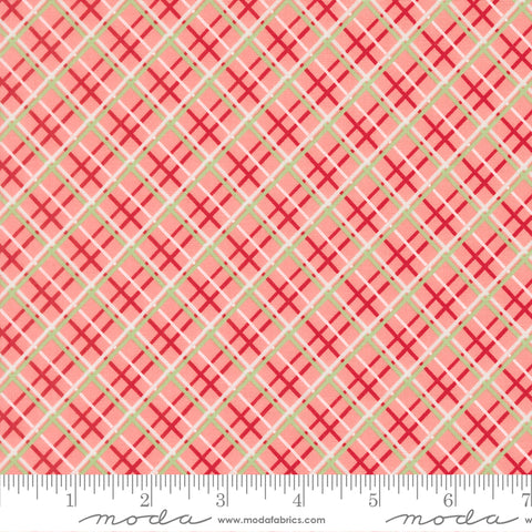Merrily On High Blush Pretty Plaid Paper Yardage by Sweetfire Road for Moda Fabrics