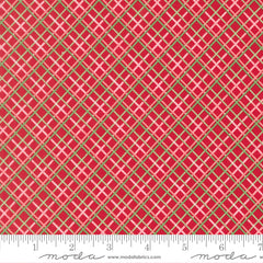 Merrily On High Christmas Red Pretty Plaid Paper Yardage by Sweetfire Road for Moda Fabrics