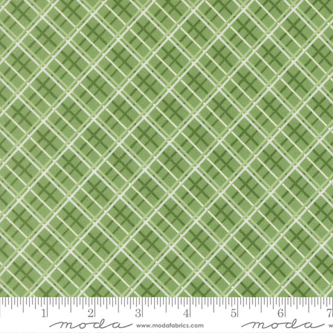 Merrily On High Evergreen Pretty Plaid Paper Yardage by Sweetfire Road for Moda Fabrics