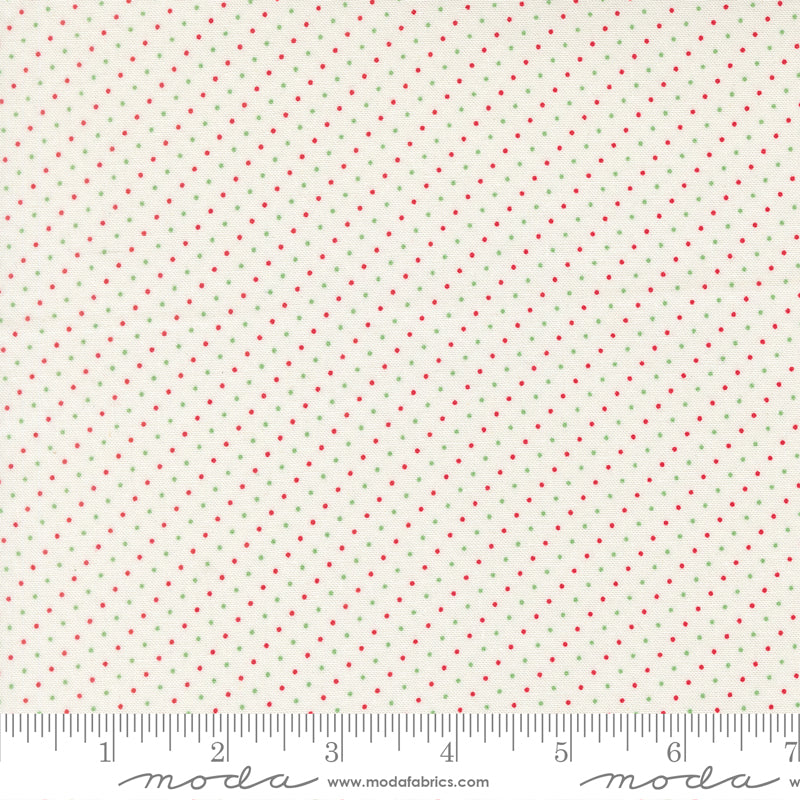 Merrily On High Snow Festive Dot Yardage by Sweetfire Road for Moda Fabrics