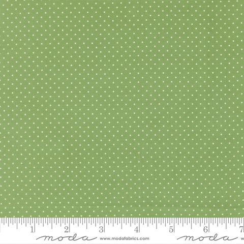 Merrily On High Evergreen Festive Dot Yardage by Sweetfire Road for Moda Fabrics