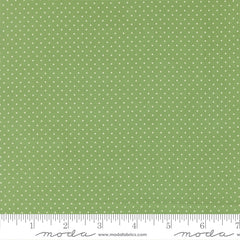 Merrily On High Evergreen Festive Dot Yardage by Sweetfire Road for Moda Fabrics
