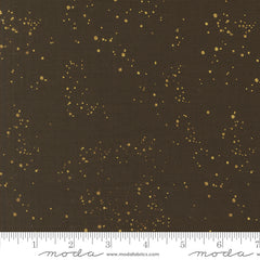 Old World Yuletide Espresso Speckled Sky Metallic Yardage by Fancy That Design House for Moda Fabrics