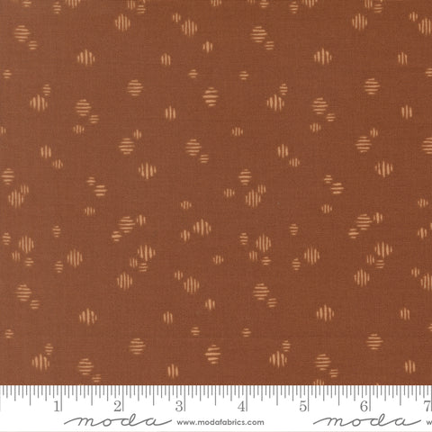 Wellspring Dark Clay Dashed Yardage by Fancy That Design House for Moda Fabrics