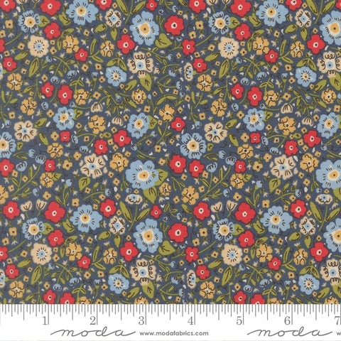 The Henhouse Denim Calico Yardage by Gingiber for Moda Fabrics