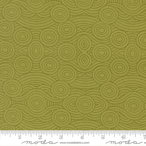 The Henhouse Grass Clouds Yardage by Gingiber for Moda Fabric