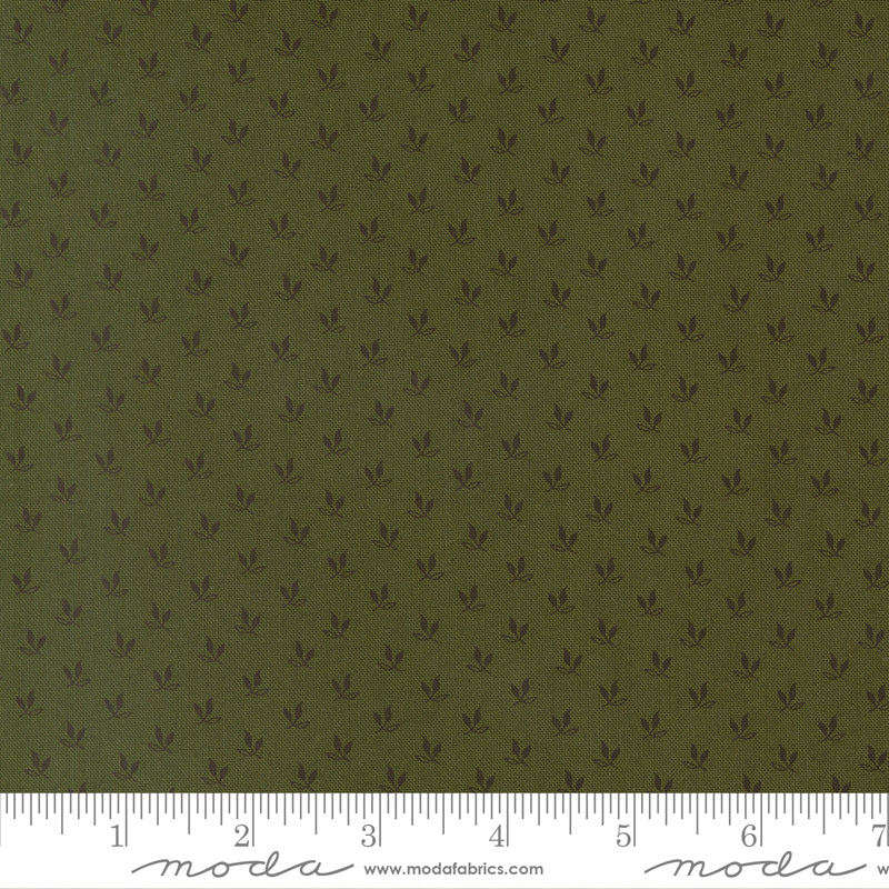 Joyful Gatherings II Evergreen Leaf Sprig Yardage by Primitive Gatherings for Moda Fabrics