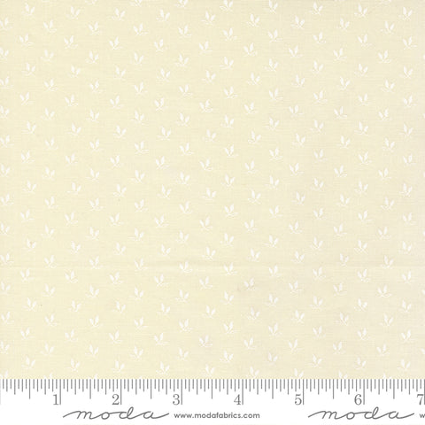 Joyful Gatherings II Cloud White Leaf Sprig Yardage by Primitive Gatherings for Moda Fabrics