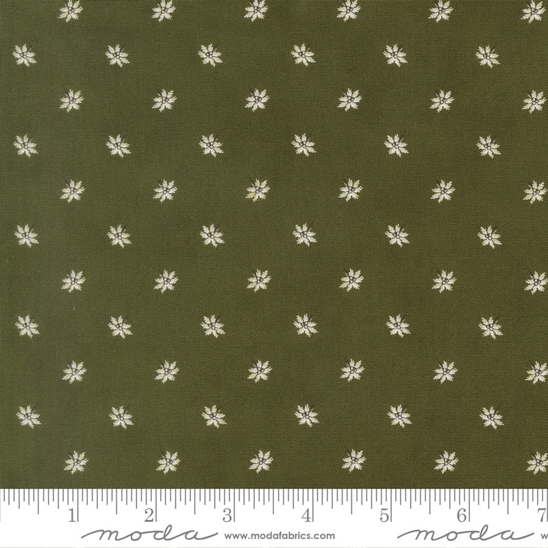 Joyful Gatherings II Evergreen Poinsettia Yardage by Primitive Gatherings for Moda Fabrics