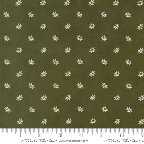 Joyful Gatherings II Evergreen Poinsettia Yardage by Primitive Gatherings for Moda Fabrics
