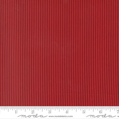 Joyful Gatherings II Crimson Peppermint Stripe Yardage by Primitive Gatherings for Moda Fabrics