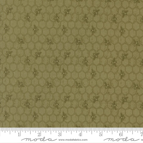 Wild Honey Fern Honeycomb Yardage by Lella Boutique for Moda Fabrics