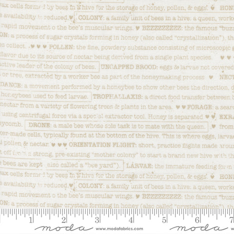 Wild Honey Daisy Buzz Words Yardage by Lella Boutique for Moda Fabrics