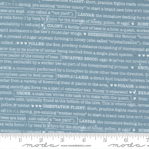 Wild Honey Sky Buzz Words Yardage by Lella Boutique for Moda Fabrics