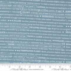 Wild Honey Sky Buzz Words Yardage by Lella Boutique for Moda Fabrics