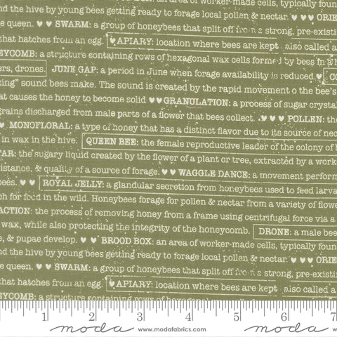 Wild Honey Fern Buzz Words Yardage by Lella Boutique for Moda Fabrics