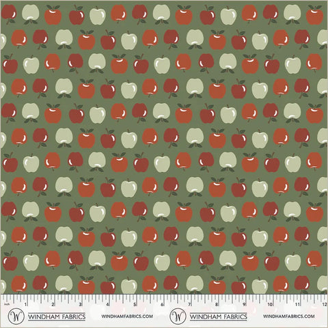 Honeycrisp Granny Green Happy Harvest Yardage by Allison Harris for Windham Fabrics