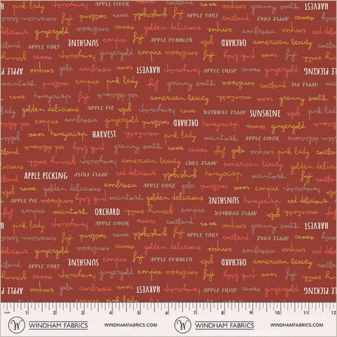 Honeycrisp Ruby Orchard Delights Yardage by Allison Harris for Windham Fabrics