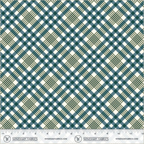 Honeycrisp Ivory Spruce Cozy Plaid Yardage by Allison Harris for Windham Fabrics