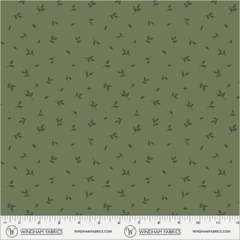 Honeycrisp Granny Green Tumbling Leaves Yardage by Allison Harris for Windham Fabrics