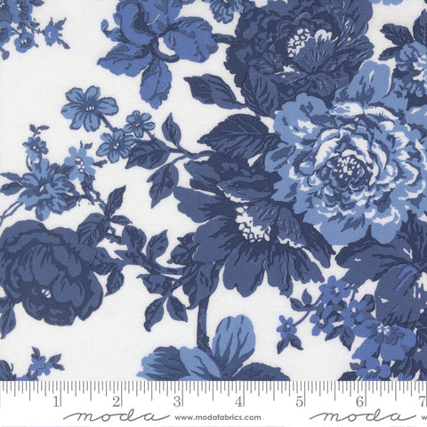 Blueprint White Navy Heirloom Yardage by Camille Roskelley for Moda Fabrics