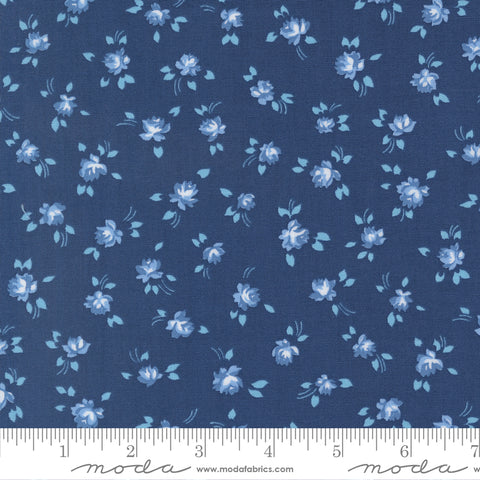 Blueprint Navy Tonal Grace Yardage by Camille Roskelley for Moda Fabrics