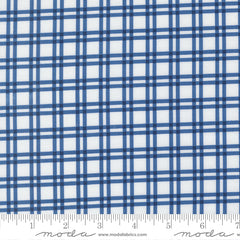 Blueprint White Navy Plaid Yardage by Camille Roskelley for Moda Fabrics