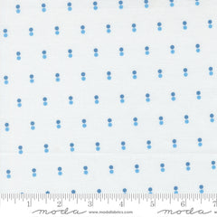 Blueprint White Harbor Dots Yardage by Camille Roskelley for Moda Fabrics