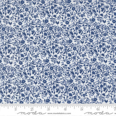 Blueprint White Navy Frolic Yardage by Camille Roskelley for Moda Fabrics