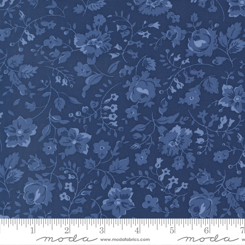 Blueprint Navy Vineyard Yardage by Camille Roskelley for Moda Fabrics