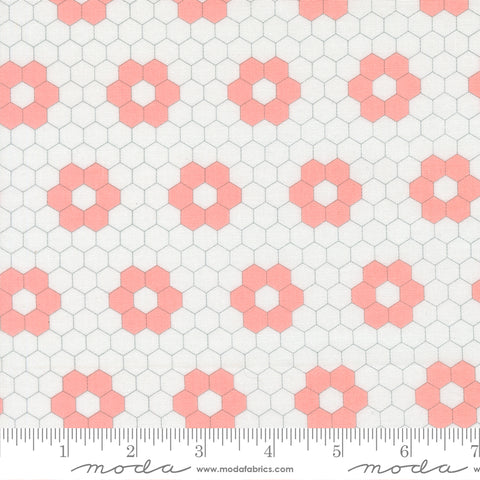 A Cat Named Stitch Cream Blush Quilted Yardage by Camille Roskelley for Moda Fabrics