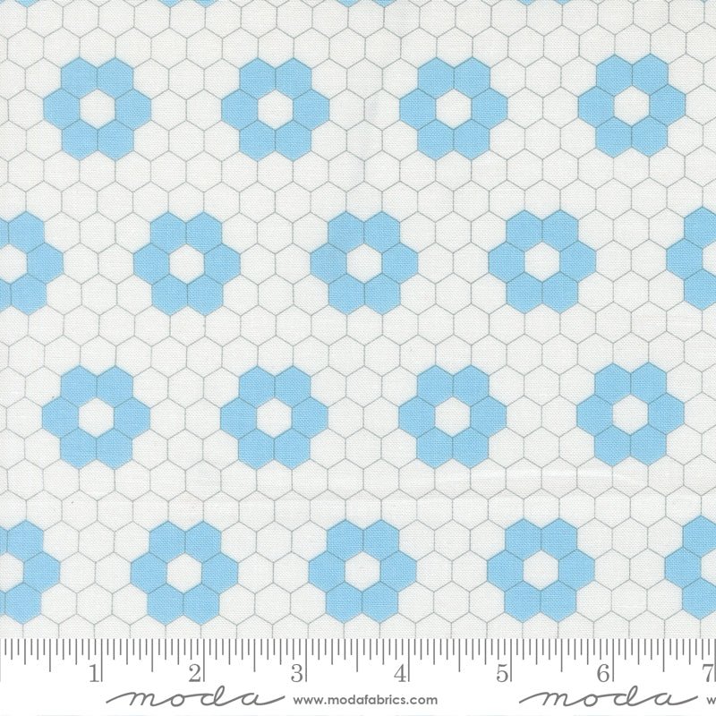 A Cat Named Stitch Cream Sky Quilted Yardage by Camille Roskelley for Moda Fabrics
