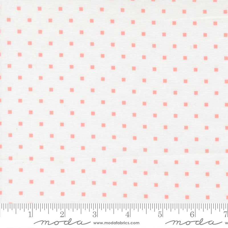 A Cat Named Stitch Cream Blush Cosmo Dot Yardage by Camille Roskelley for Moda Fabrics