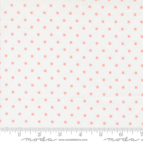 A Cat Named Stitch Cream Blush Cosmo Dot Yardage by Camille Roskelley for Moda Fabrics